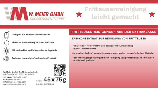 Fritteusenreinigungs-Tabs - FRYTAB45