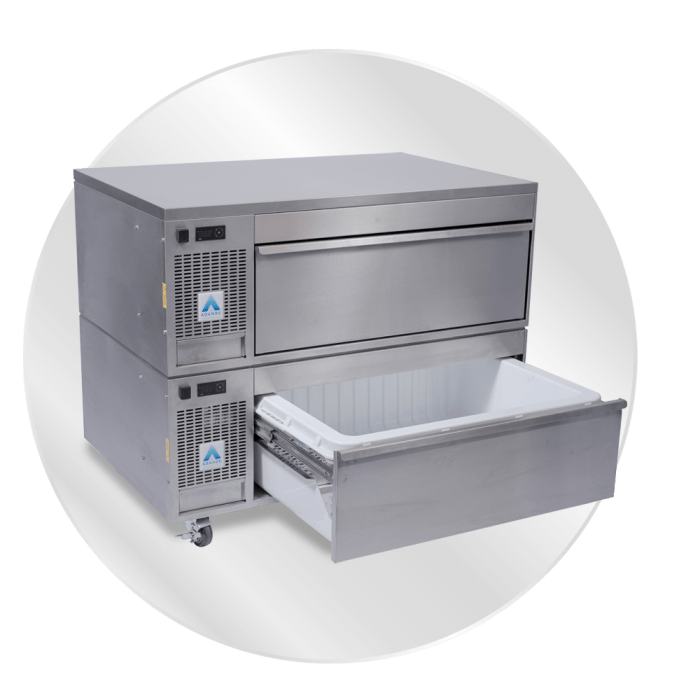 ADANDE VCS2/CW - Tiefkühl Prep Station mit stabiler Arbeitsplatte